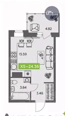 Студия Архангельская область, Северодвинск Беломорский просп., 3Ак2 ... - Фото 2