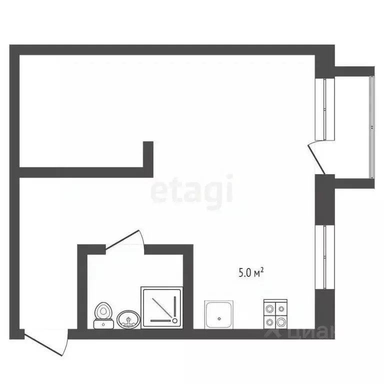 1-к кв. Владимирская область, Муром ул. Свердлова, 28 (20.6 м) - Фото 1