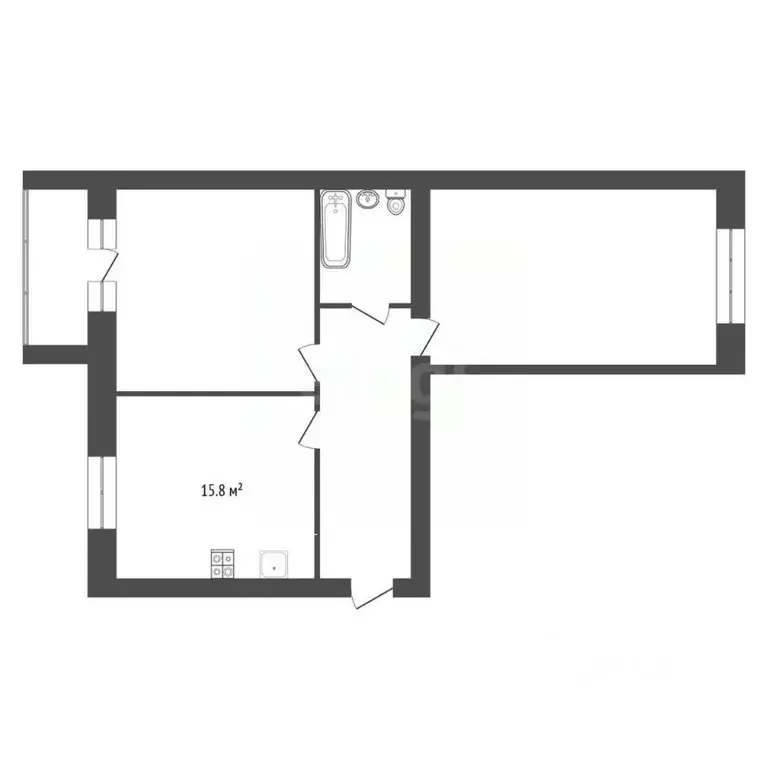 2-к кв. Архангельская область, Коряжма ул. Строгановская, 14 (70.7 м) - Фото 2