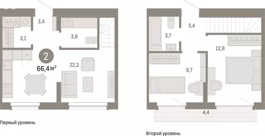 2-комнатная квартира: Екатеринбург, жилой комплекс Брусника в ... - Фото 1