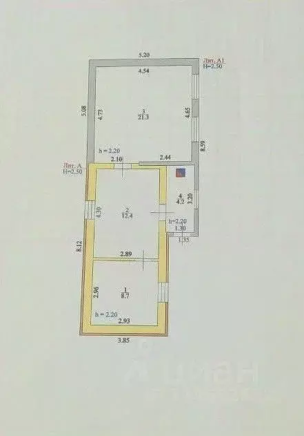 Дом в Волгоградская область, Ленинск ул. Чистякова, 107 (47 м) - Фото 2