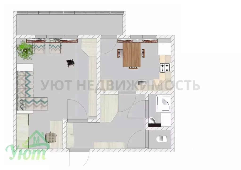 1-к кв. Московская область, Раменский муниципальный округ, с. Михеево ... - Фото 2