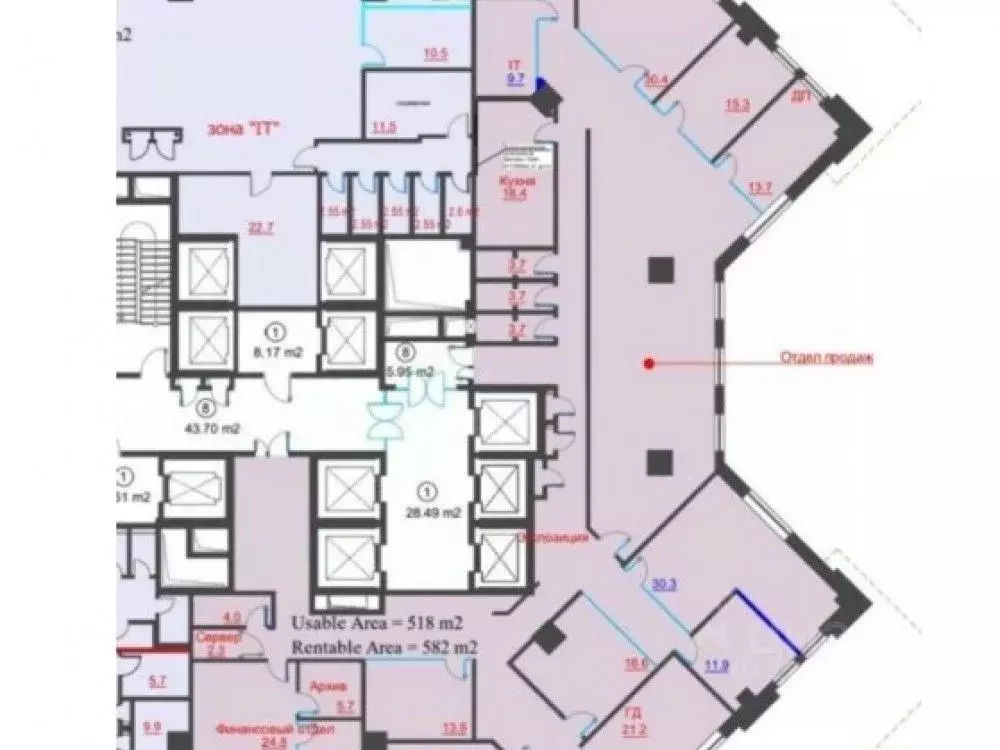 Офис в Москва Павелецкая пл., 2С2 (582 м) - Фото 2