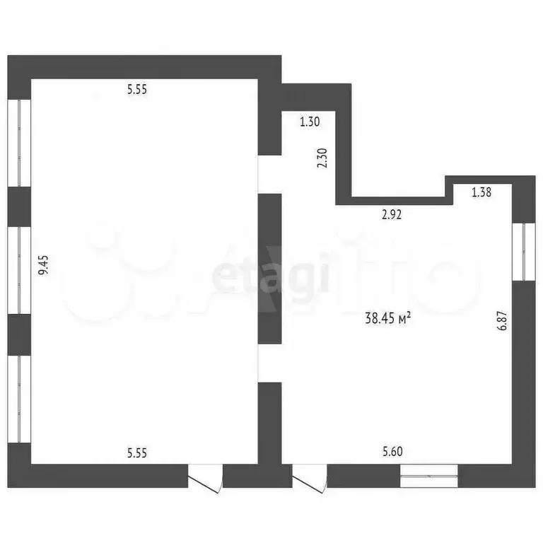 1-к. квартира, 24,6 м, 7/9 эт. - Фото 0