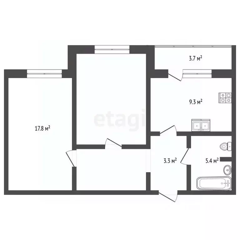 2-к кв. Тюменская область, Тюмень ул. Павла Шарова, 1к1 (58.8 м) - Фото 1