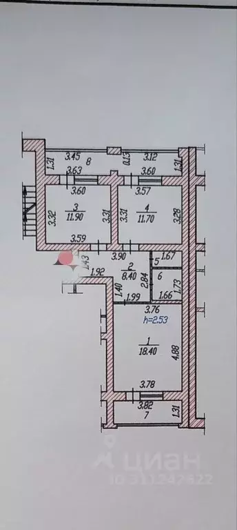 2-к кв. Чувашия, Чебоксары ул. Академика Королева, 5 (69.4 м) - Фото 0