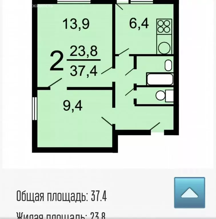 2-комнатная квартира: Москва, улица Медиков, 26к3 (38 м) - Фото 1