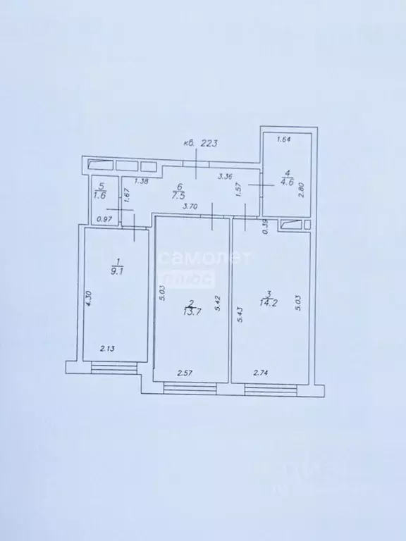 2-к кв. Татарстан, Казань ул. Братьев Батталовых, 20А (50.7 м) - Фото 2
