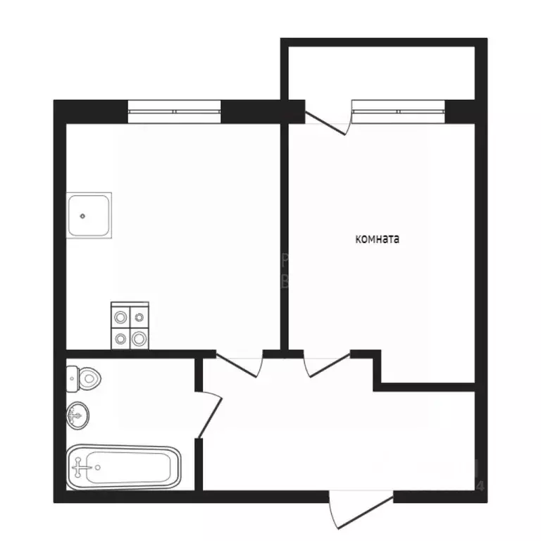 1-к кв. Тюменская область, Тюмень ул. Тимофея Чаркова, 79к3 (34.8 м) - Фото 1