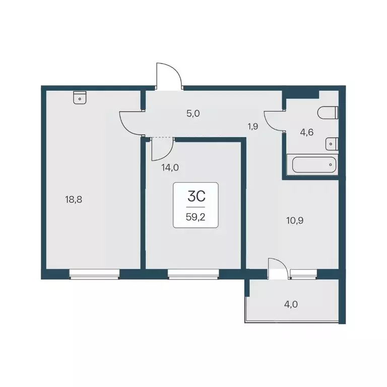 3-к кв. Новосибирская область, Новосибирск Кедровая ул., 80/3 (59.2 м) - Фото 0