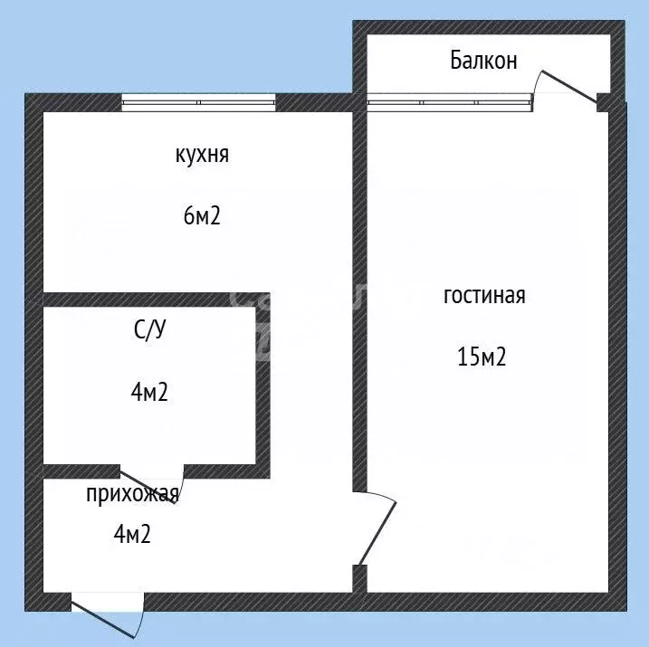 1-к кв. Дагестан, Махачкала ул. Абдулхакима Исмаилова, 4 (33.0 м) - Фото 2