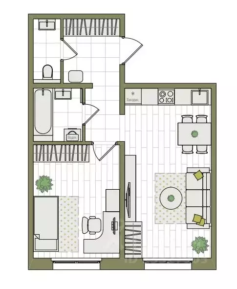 2-к кв. Кировская область, Киров ул. Чистопрудненская, 13А (45.2 м) - Фото 0
