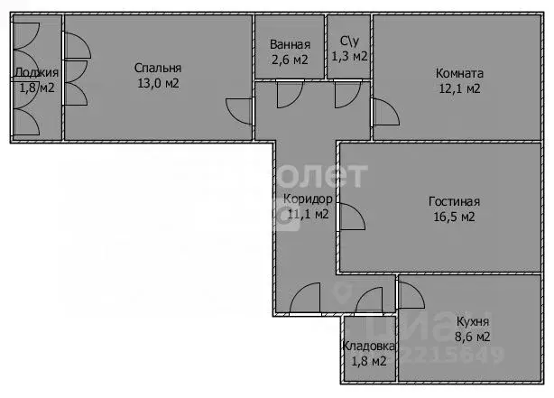 3-к кв. Башкортостан, Стерлитамак ул. Артема, 142 (67.0 м) - Фото 1