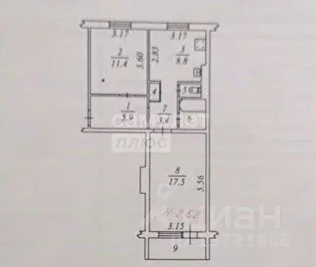 2-к кв. Ямало-Ненецкий АО, Ноябрьск Магистральная ул., 81 (51.4 м) - Фото 1