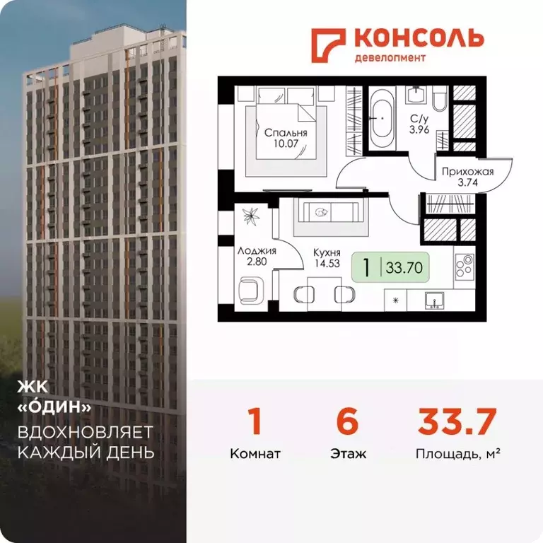 1-к кв. Тульская область, Тула Ряжская ул., 25 (33.7 м) - Фото 0