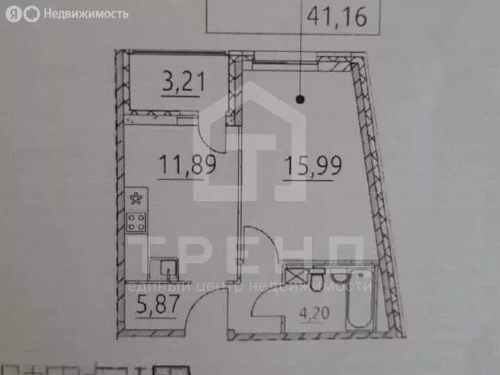 1-комнатная квартира: деревня Новосаратовка, улица Первых, 2к2 (37.4 ... - Фото 1