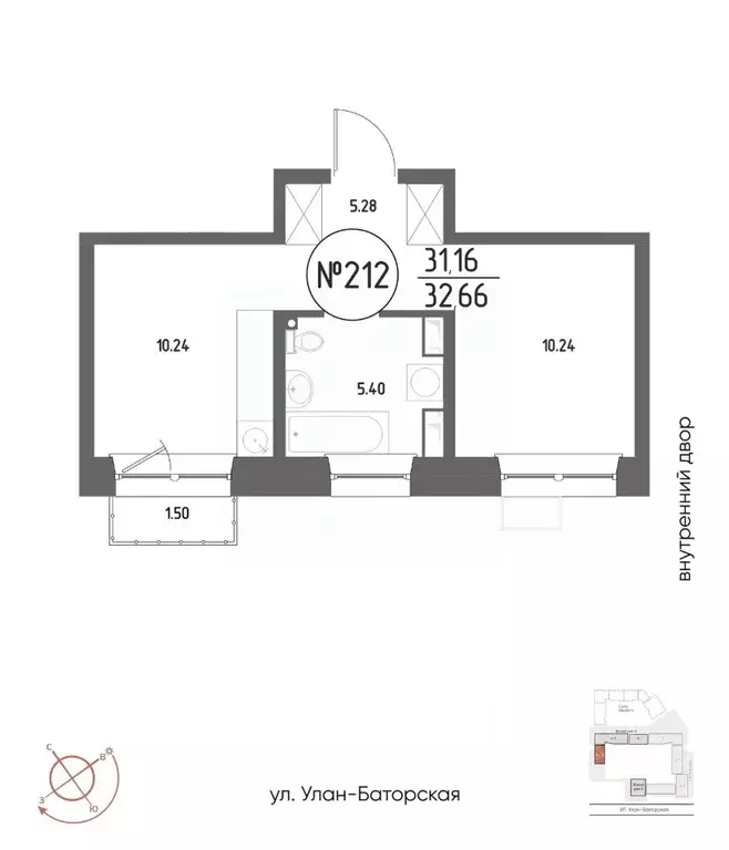 1-к кв. Иркутская область, Иркутск Макс жилой комплекс (32.66 м) - Фото 1