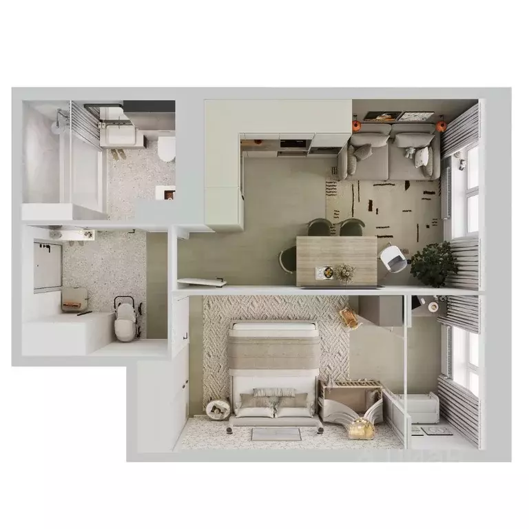 1-к кв. Пермский край, Пермь Парковый просп., 24 (42.8 м) - Фото 2