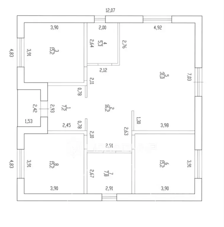 Дом в Брянская область, Фокино ул. Карла Маркса (110 м) - Фото 2