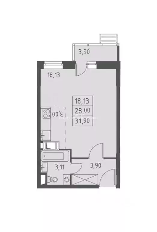 Студия Москва ш. Остафьевское, 14к3 (32.0 м) - Фото 1
