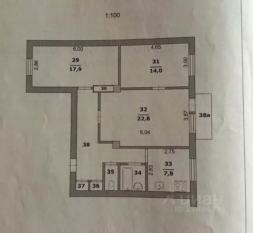 3-к кв. Белгородская область, Белгород просп. Славы, 65/36 (82.3 м) - Фото 2