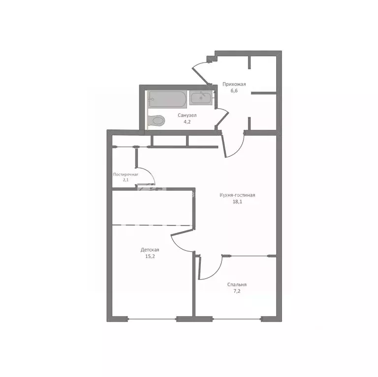 2-к кв. Московская область, Балашиха просп. Ленина, 32а (55.1 м) - Фото 2