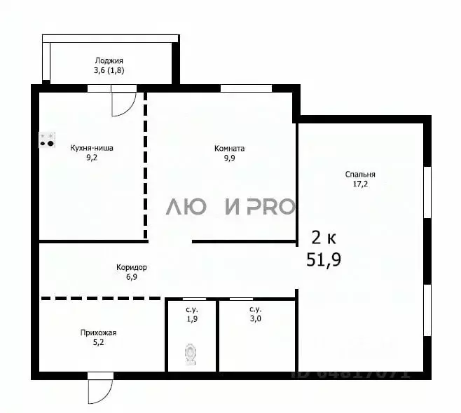 2-к кв. Алтайский край, Барнаул тракт Павловский, 172 (56.0 м) - Фото 2