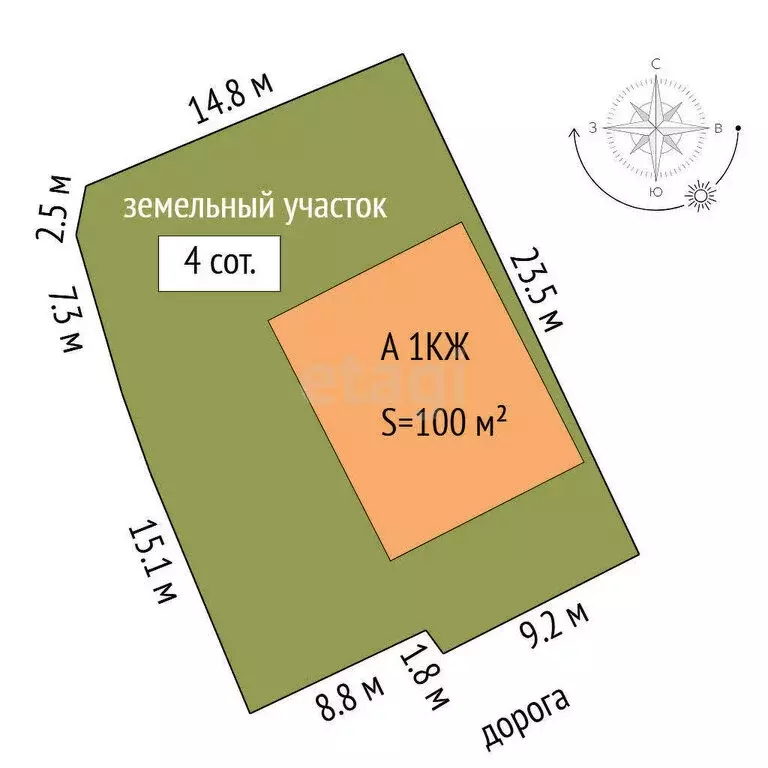Дом в Чикча, Молодёжная улица (100 м) - Фото 1