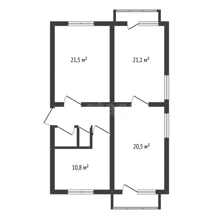 3-комнатная квартира: село Стрелецкое, Строительная улица, 15 (84 м) - Фото 1