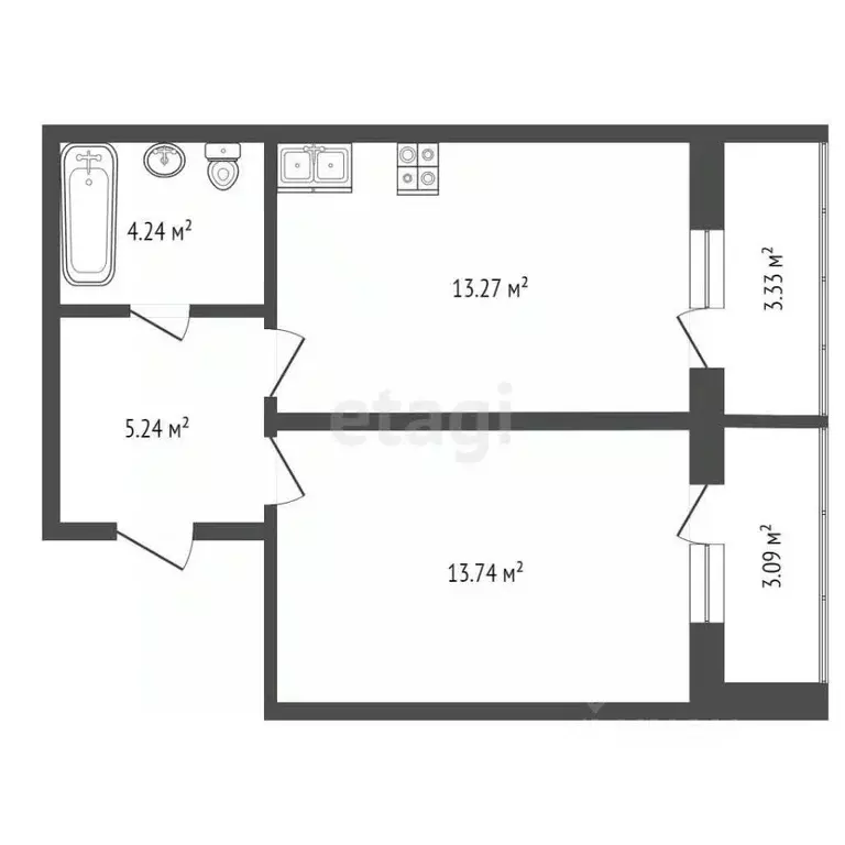 1-к кв. Краснодарский край, Новороссийск Цемдолина тер., ул. Красина, ... - Фото 1