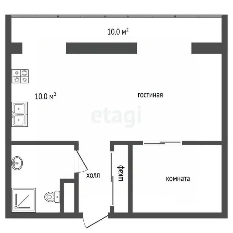 2-к кв. Пермский край, Пермь Кронштадтская ул., 33 (58.8 м) - Фото 1