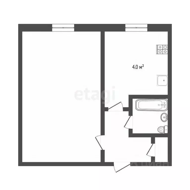 1-к кв. Тюменская область, Тюмень Военная ул., 15 (28.6 м) - Фото 0