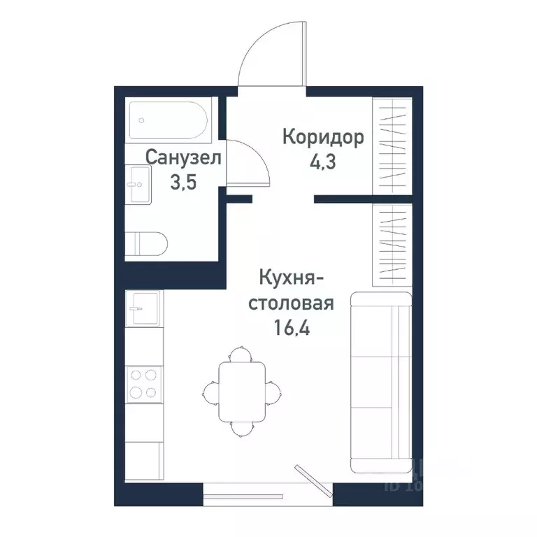 Студия Челябинская область, Челябинский городской округ, пос. ... - Фото 1