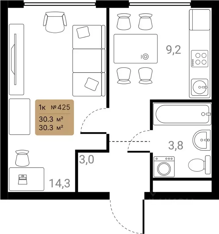 1-к кв. Московская область, Химки Лесная Коллекция жилой комплекс, к1 ... - Фото 2