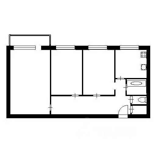 3-к кв. Санкт-Петербург Наличная ул., 36К3 (60.0 м) - Фото 2