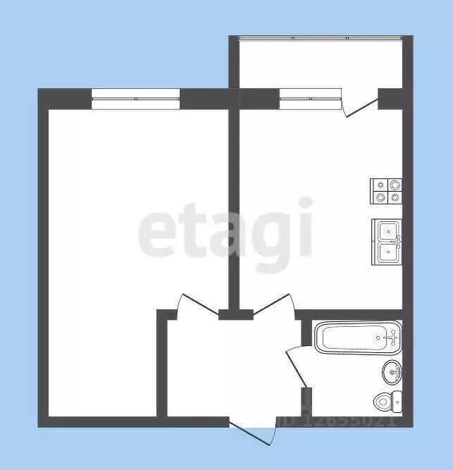 1-к кв. Костромская область, Кострома ул. Евгения Ермакова, 7 (42.0 м) - Фото 1