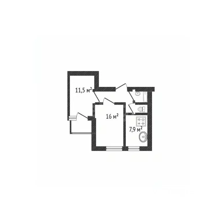 2-к кв. Белгородская область, Белгород ул. Князя Трубецкого, 52 (47.4 ... - Фото 1