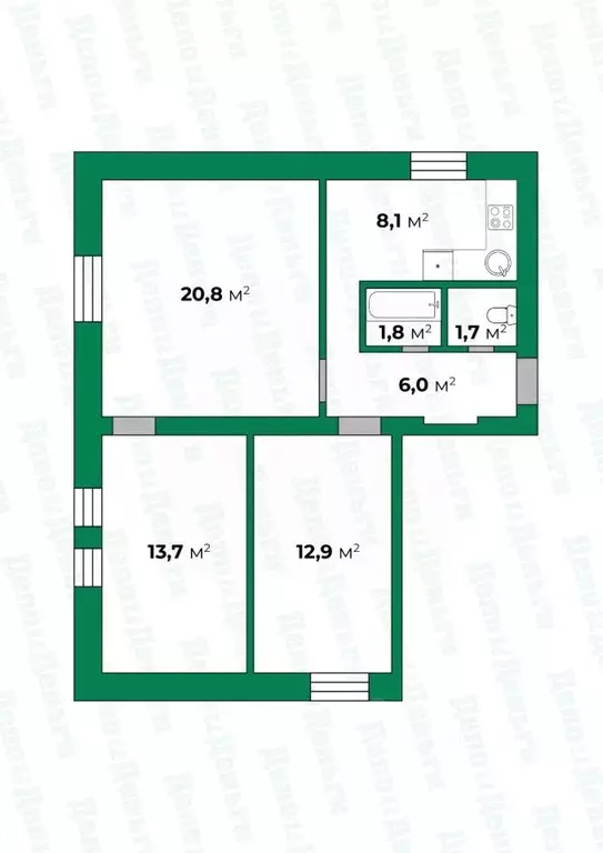 3-к кв. Кировская область, Киров ул. Правды, 3 (65.0 м) - Фото 2