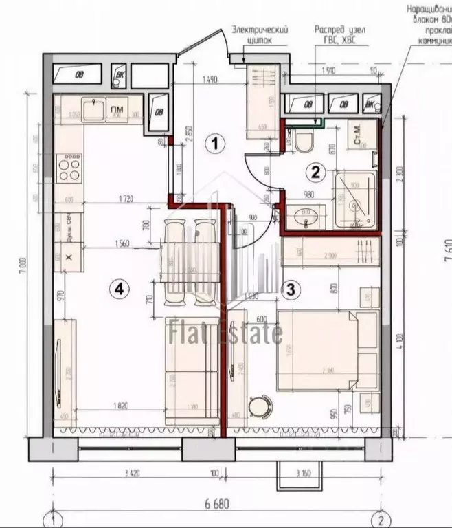 1-к кв. Москва Шелепихинская наб., 34к5 (45.7 м) - Фото 2