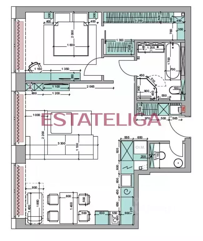 2-к кв. Москва Ленинградский просп., 37/5 (65.6 м) - Фото 2