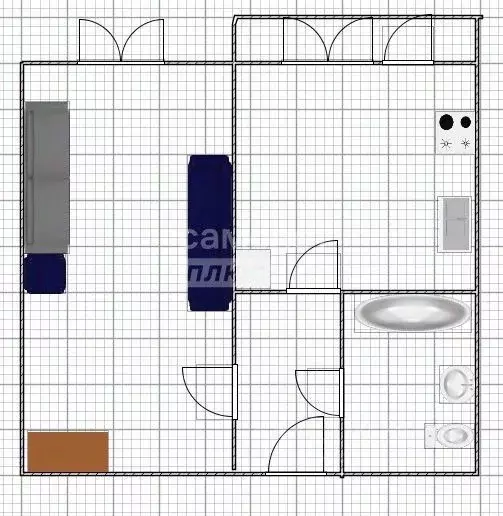 1-к кв. Брянская область, Брянск ул. Тельмана, 90 (30.7 м) - Фото 2