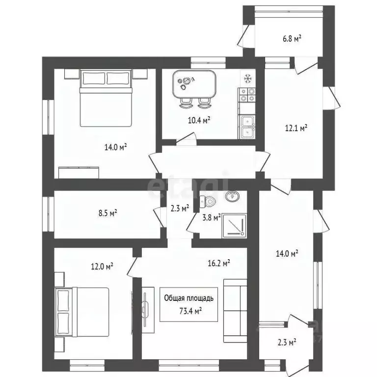 Дом в Новосибирская область, Бердск ул. Красная Сибирь, 42 (122 м) - Фото 2