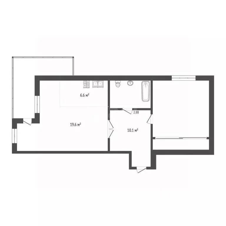 2-к кв. Пермский край, Пермь ул. Крылова, 15А (60.0 м) - Фото 2