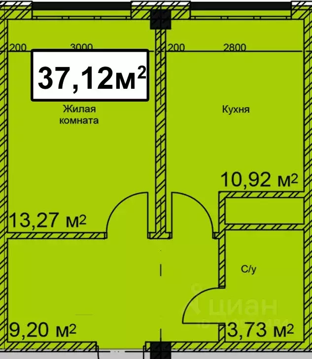 1-к кв. Ставропольский край, Ессентуки ул. Благодатная, 22к2 (37.12 м) - Фото 1