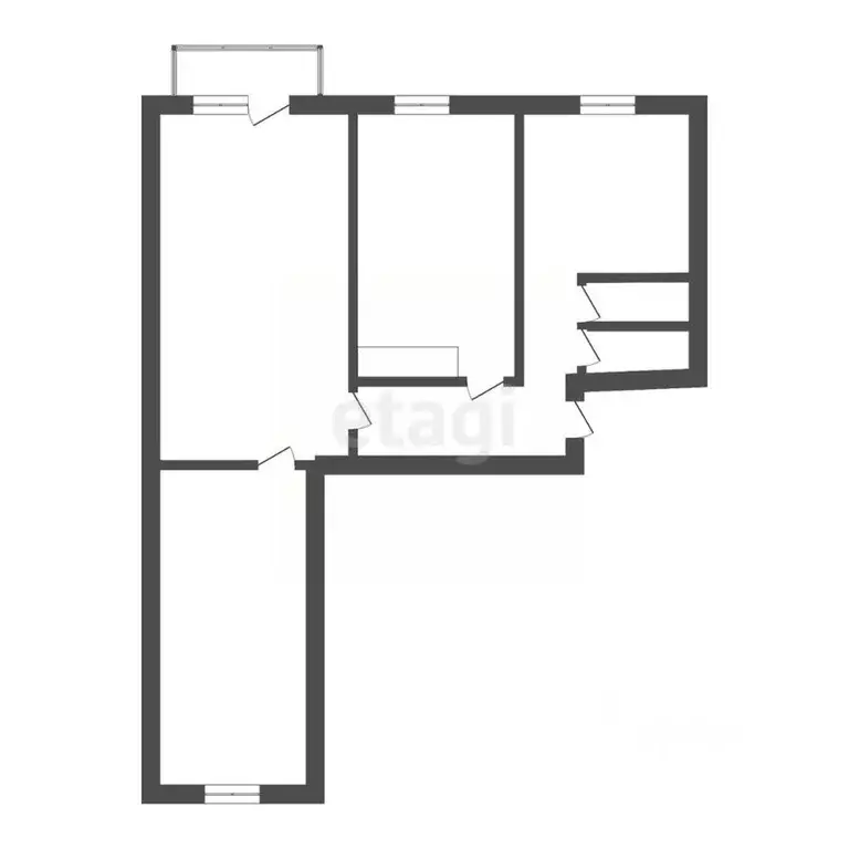 3-к кв. Бурятия, Улан-Удэ Восточный мкр, ул. Чкалова, 2 (57.1 м) - Фото 1