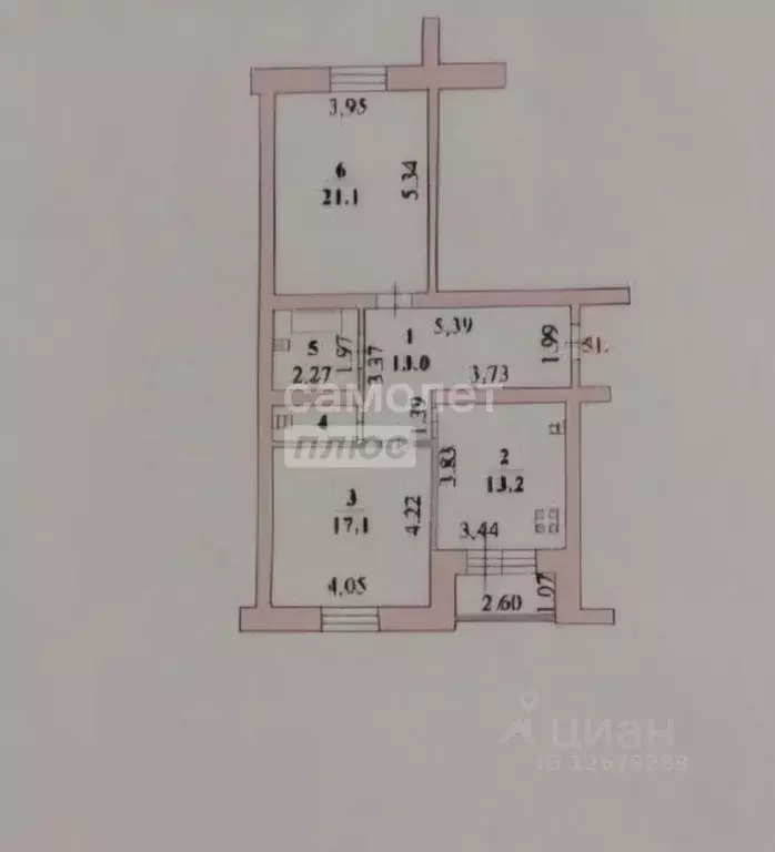 2-к кв. Липецкая область, Липецк ул. Н.Г. Славянова, 3 (71.1 м) - Фото 2