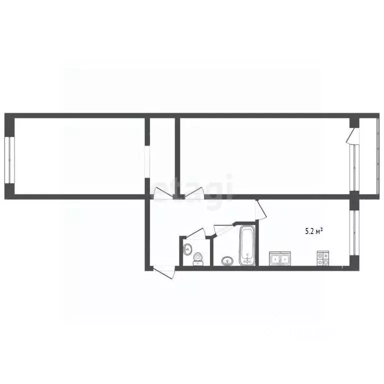 2-к кв. Севастополь просп. Генерала Острякова, 131 (45.0 м) - Фото 1