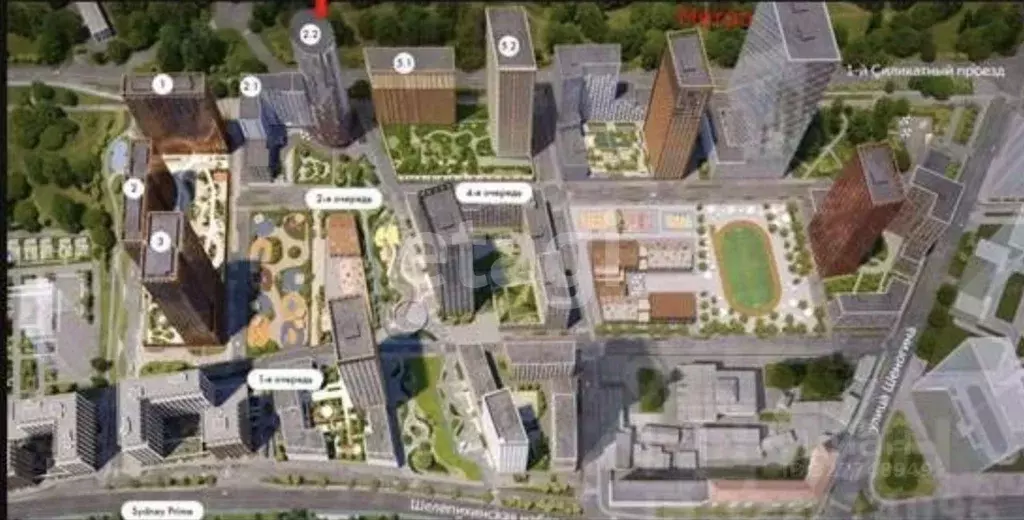 Торговая площадь в Москва Сидней Сити жилой комплекс, к5/2 (76 м) - Фото 2