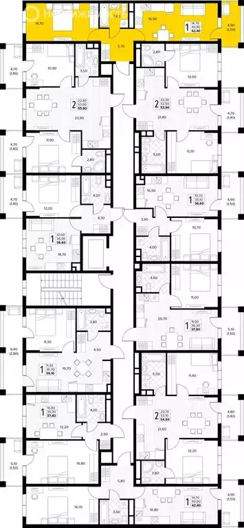 1-комнатная квартира: Сукко, жилой комплекс Кипарис (42.4 м) - Фото 1