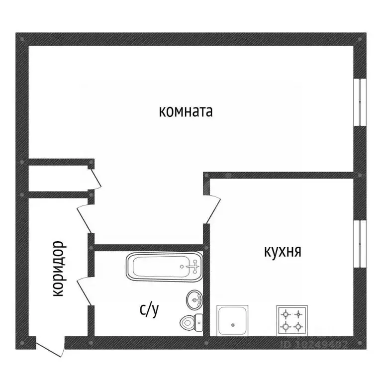 1-к кв. Башкортостан, Уфа ул. Коммунаров, 10 (31.0 м) - Фото 2
